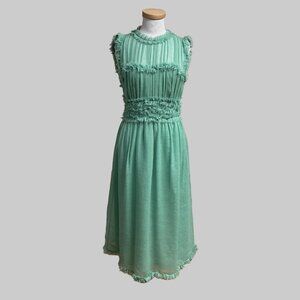 Ulla Johnson sea glass green Aberdeen dress, size 4, NEW WITH TAGS!